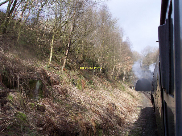 Photo 6"x4" The Nuttall tunnel from East Lancs Railway steam train Ramsbottom c2011