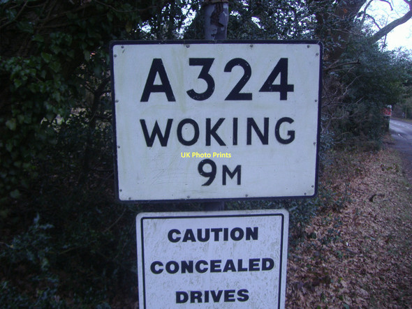 Photo 6"x4" Pre-Worboys route confirmation, A324 Wyke Normandy\/SU9251 c2009