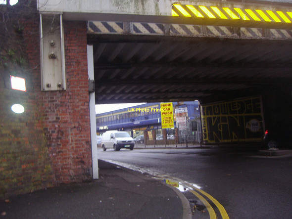 Photo 6"x4" Railway bridge over Hersham Road Walton-on-Thames c2011