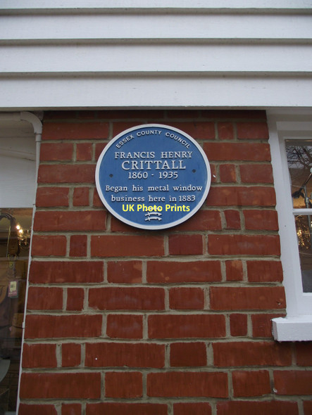 Photo 6"x4" Crittall Blue Plaque Braintree c2011