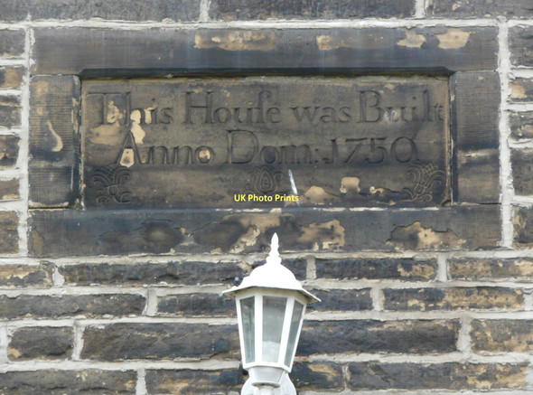 Photo 6"x4" Date stone on 'The Manse', Towngate Halifax c2010