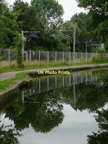 Photo 6"x4" Canal  and railway near Edgbaston, Birmingham Edgbaston c2010 P1