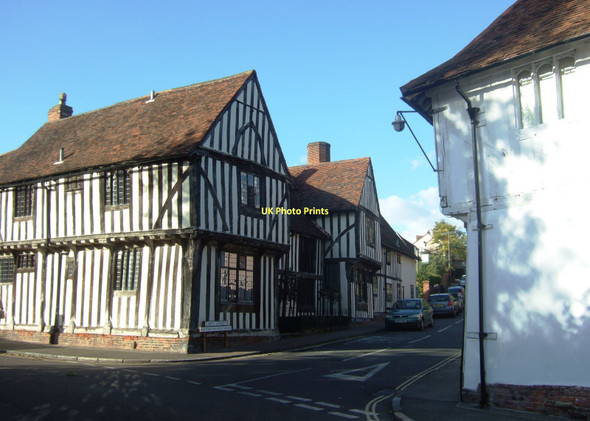 Photo 6"x4" The junction of Lady Street and Water Street Lavenham c2010