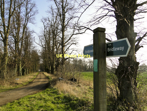 Photo 6"x4" Bridleway sign near the entrance to Ashe Green Lodge Rendlesham c2011