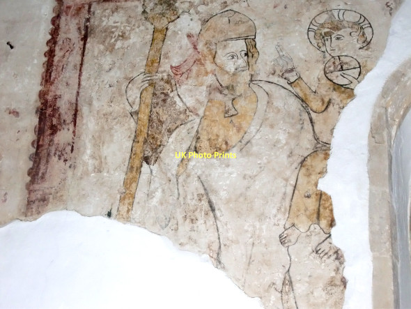 Photo 6"x4" Edingthorpe Church fresco Edingthorpe c2011