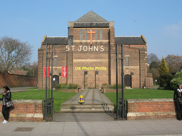 Photo 6"x4" St John's church - signage Catford\/TQ3873 c2011