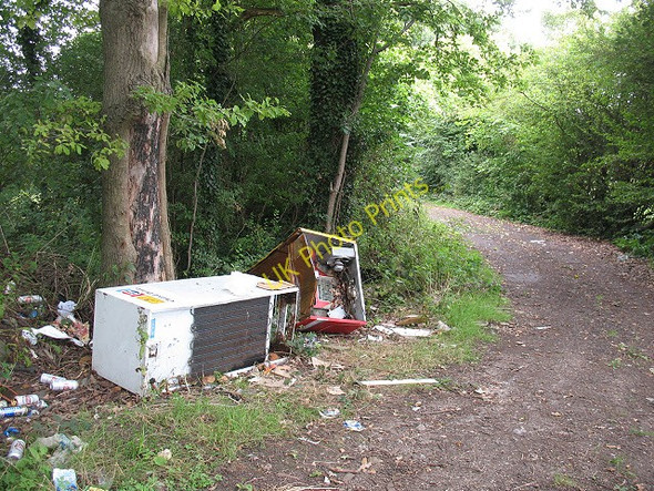 Photo 6"x4" Fly tipping on Old House Lane Great Parndon c2009