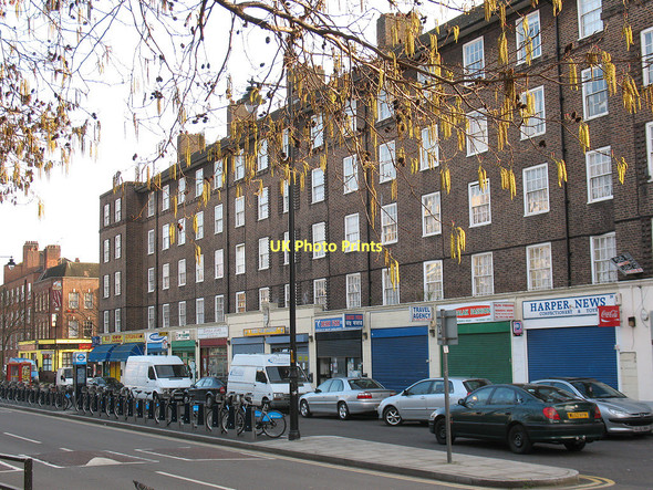 Photo 6"x4" Shops on Harper Road London c2011
