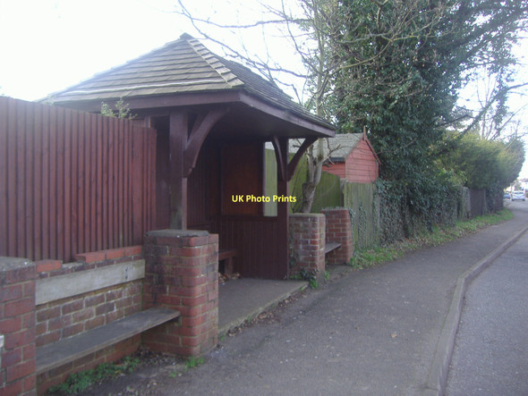 Photo 6"x4" Bus shelter, Send Road Send c2011