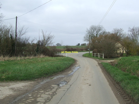 Photo 6"x4" Road Junction Ahead Thorpe Morieux c2011