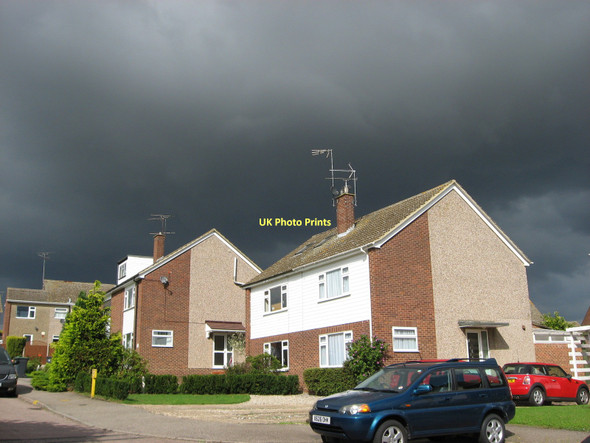 Photo 6"x4" Storm clouds over Harvey Way Saffron Walden c2010