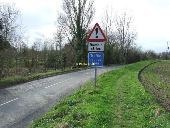 Photo 6"x4" Road Sign Chelsworth c2011