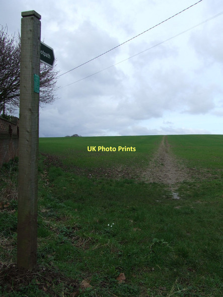 Photo 6"x4" Over The Hill Chelsworth c2011