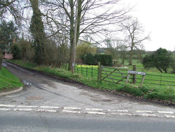 Photo 6"x4" Road Junction Chelsworth c2011