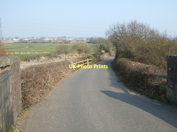 Photo 6"x4" Station Road on Exminster Marshes Exminster c2011