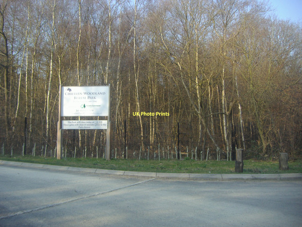Photo 6"x4" Entrance to Chiltern Woodland Burial Park, Jordans Wilton Park\/SU9690 c2011