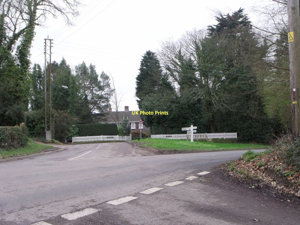 Photo 6"x4" Road Junction south of Cowbeech, East Sussex Cowbeech Hill c2011