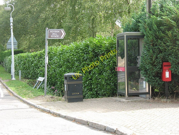 Photo 6"x4" Phone box at Roydon station Roydon\/TL4010 c2009