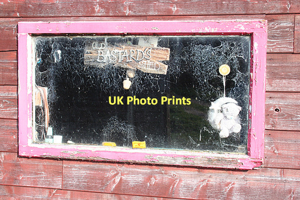 Photo 6"x4" Notice in the Window Auchenhalrig c2011