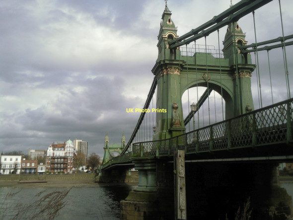 Photo 6"x4" Hammersmith Bridge from the south Hammersmith\/TQ2279 c2011