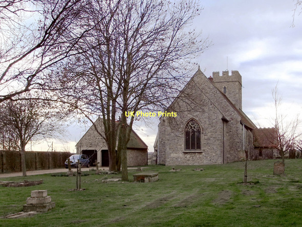 Photo 6"x4" Church . . . with garage, St Mary Hoo St Mary Hoo c2011