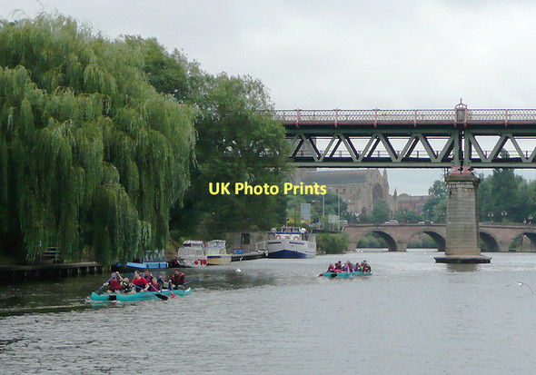 Photo 6"x4" River Severn approaching Worcester Worcester c2010