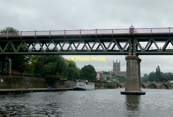 Photo 6"x4" Railway bridge over the River Severn at Worcester Worcester c2010