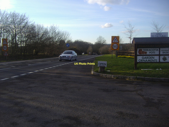 Photo 6"x4" Odiham Road at exit to Peacocks nursery Bowling Alley c2011