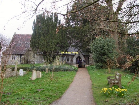 Photo 6"x4" Berwick Church Alfriston c2011