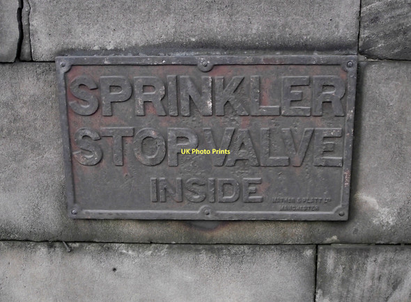 Photo 6"x4" Sprinkler stop valve sign Congleton c2011