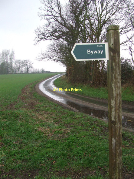 Photo 6"x4" Byway Sign Market Weston c2011