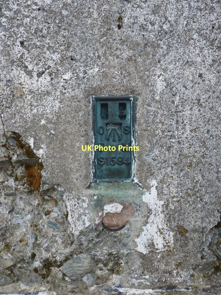 Photo 6"x4" Flush bracket on the trig point Rowardennan c2011