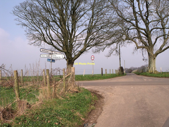 Photo 6"x4" Road Junction west of Acrise, Kent Shuttlesfield c2011