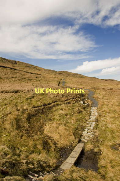 Photo 6"x4" Pennine Way across slopes of Fountains Fell Water Houses\/SD8867 c2011