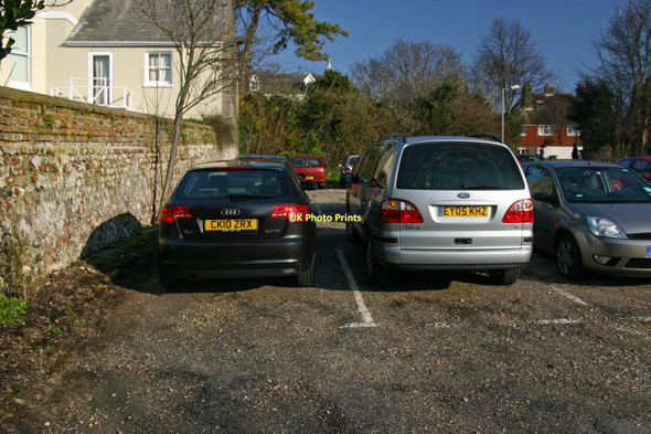 Photo 6"x4" Greenwich Meridian in a Lewes car park. Lewes c2011