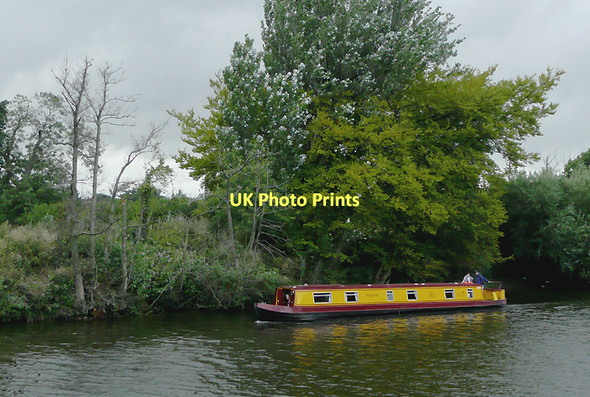 Photo 6"x4" Narrowboat on the Severn opposite Diglis Bottom Lock, Worcester Worcester c2010