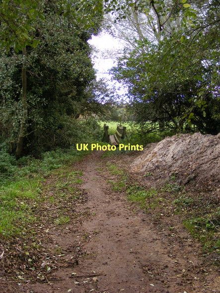 Photo 6"x4" Footbridge at the end of the farm track Bungay c2010