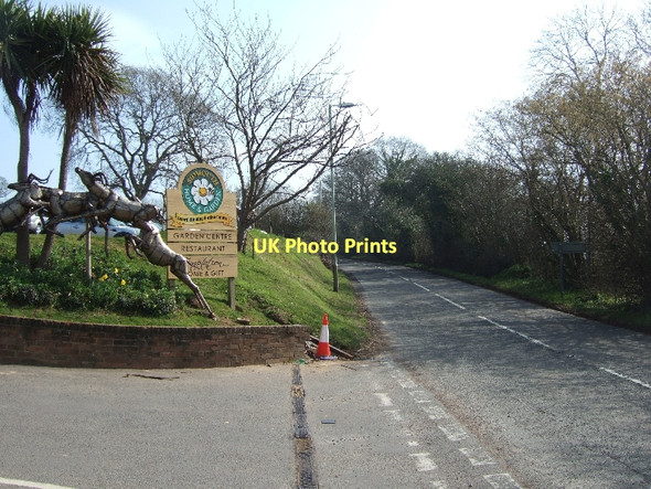 Photo 6"x4" A3052 passing Sidmouth Garden Centre at Stowford Sidmouth c2011