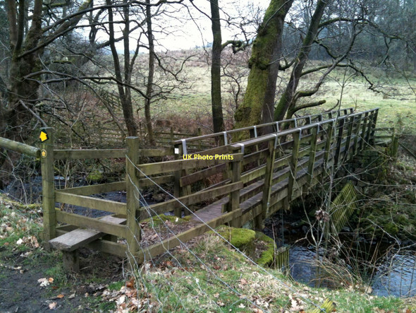 Photo 6"x4" Footbridge on the Wyre Way Abbeystead c2011