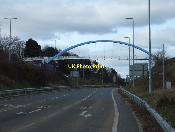 Photo 6"x4" New cyclepath bridge over M5 Monkerton c2011