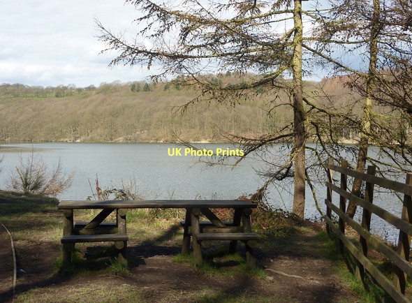 Photo 6"x4" Picnic table by Linacre Upper Reservoir Hollins\/SK3271 c2011