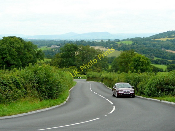 Photo 6"x4" B4293 zig-zag Monmouth\/Trefynwy c2009