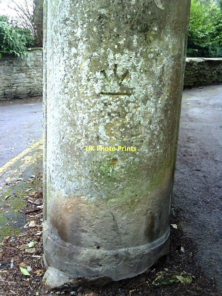 Photo 6"x4" Benchmark on the end of wall pier, The Planks Swindon\/SU1685 c2011