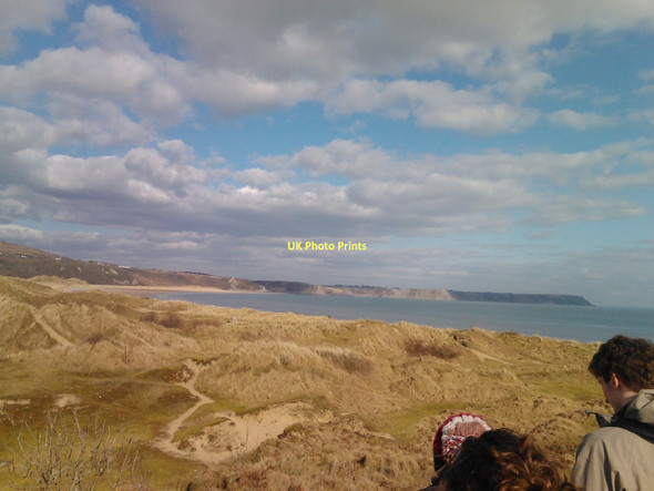 Photo 6"x4" View of Oxwich Bay from the sand dunes Norton\/SS4986 c2011