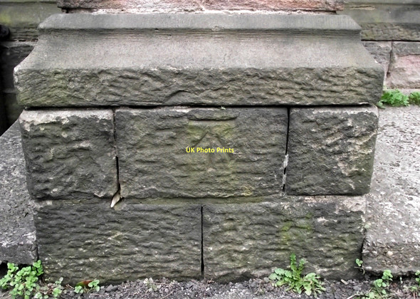 Photo 6"x4" Bench mark on the Church of St James the Great Congleton c2011