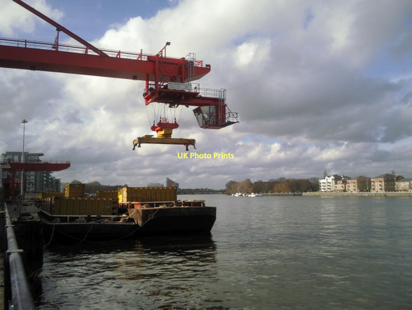 Photo 6"x4" Western Riverside Transfer Station and the River Thames Wandsworth c2011