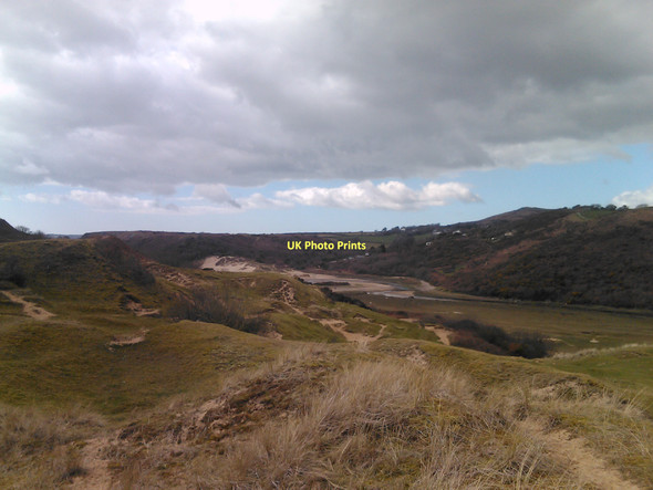 Photo 6"x4" View of sand channels on the cliff face from the path leading to Pennard Lunnon c2011