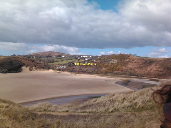 Photo 6"x4" View of Three Cliffs Bay from the cliff top #2 Penmaen\/SS5388 c2011