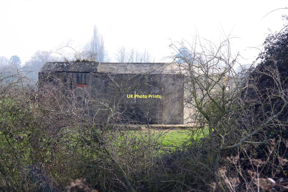 Photo 6"x4" A pillbox through the trees Clifton Hampden c2011