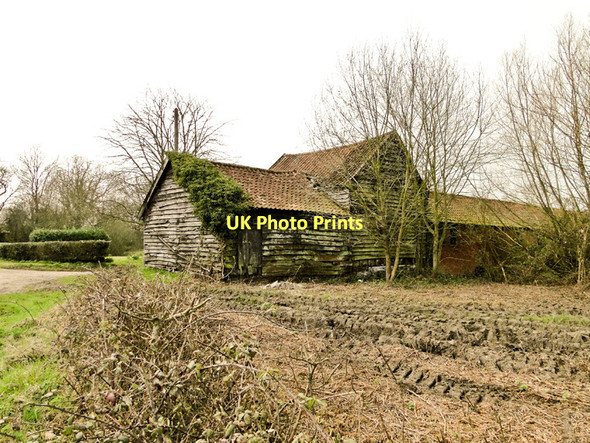 Photo 6"x4" Old wooden farm buildings at South Grange, Sibton Sibton c2011